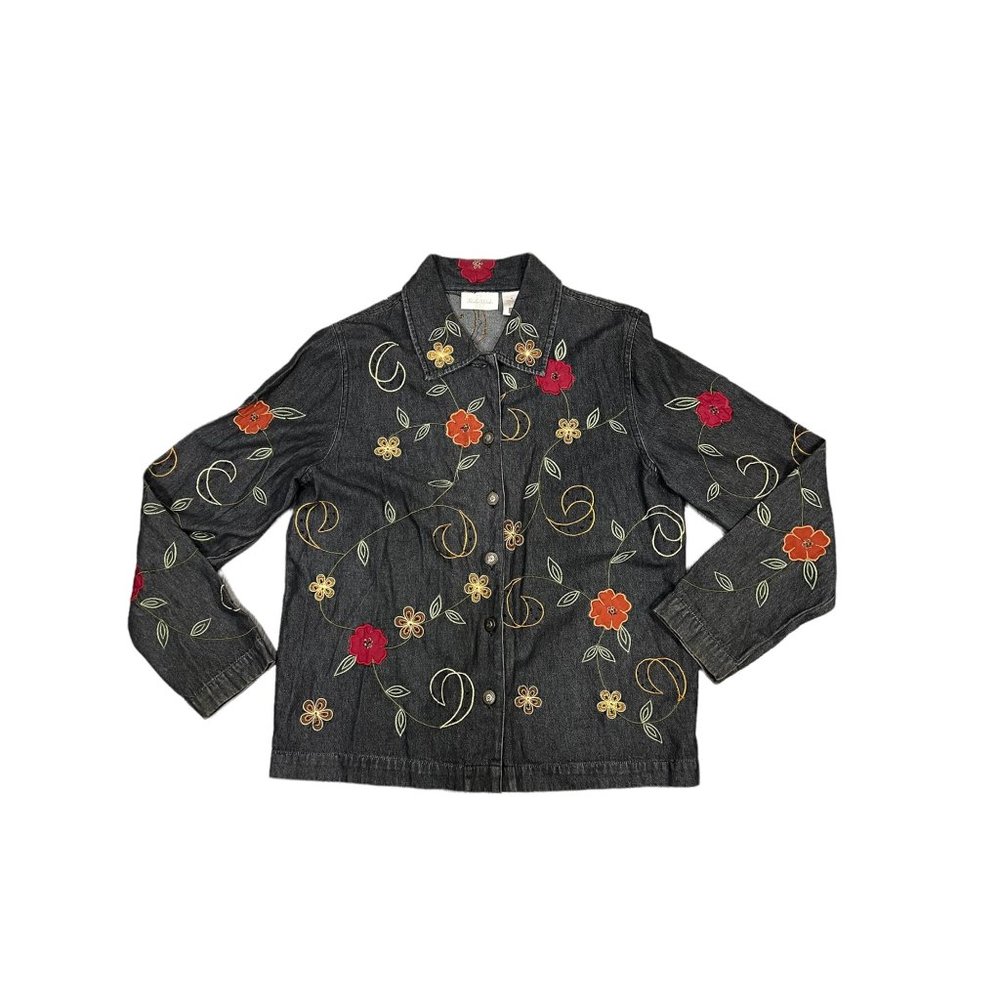 Studio Works Embroidered Beaded Shacket Size M